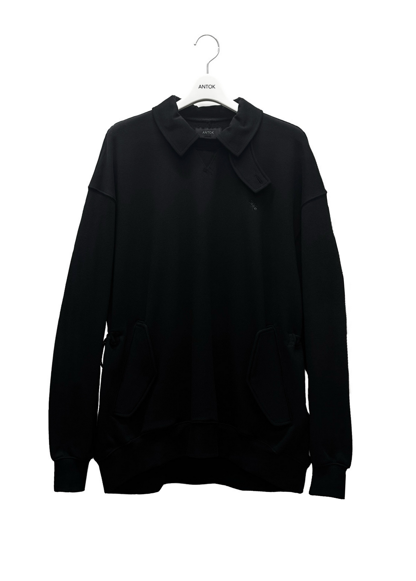 Military Collar Sweatshirt