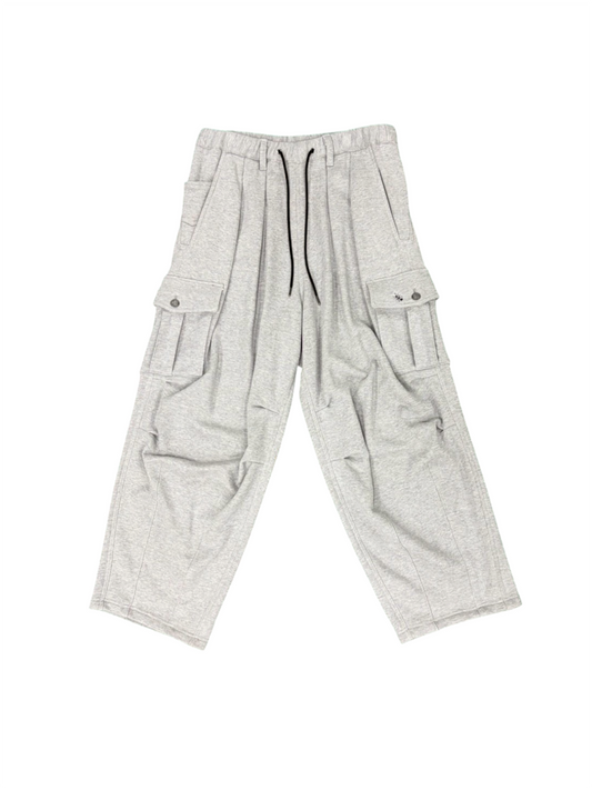SWEAT CARGO PANTS / GRAY