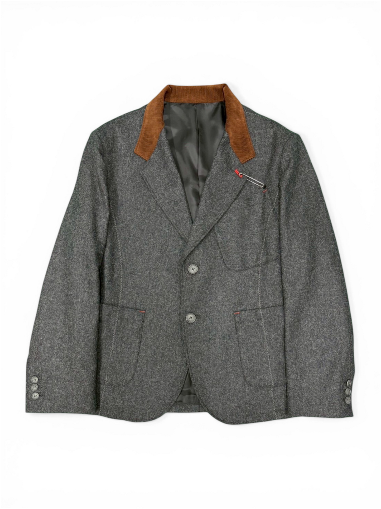 ZIG ZAG STITCH JACKET / CHARCOAL