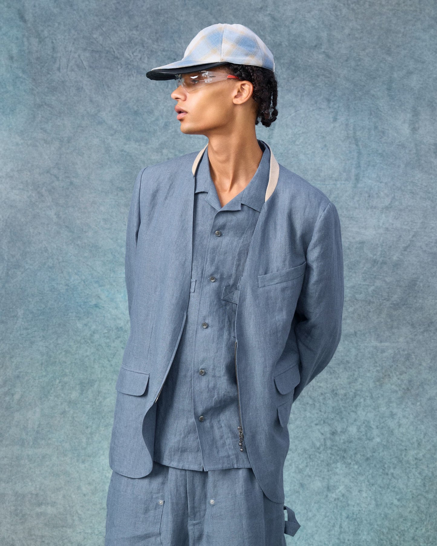 Linen Hemp Zip Skipper Jacket