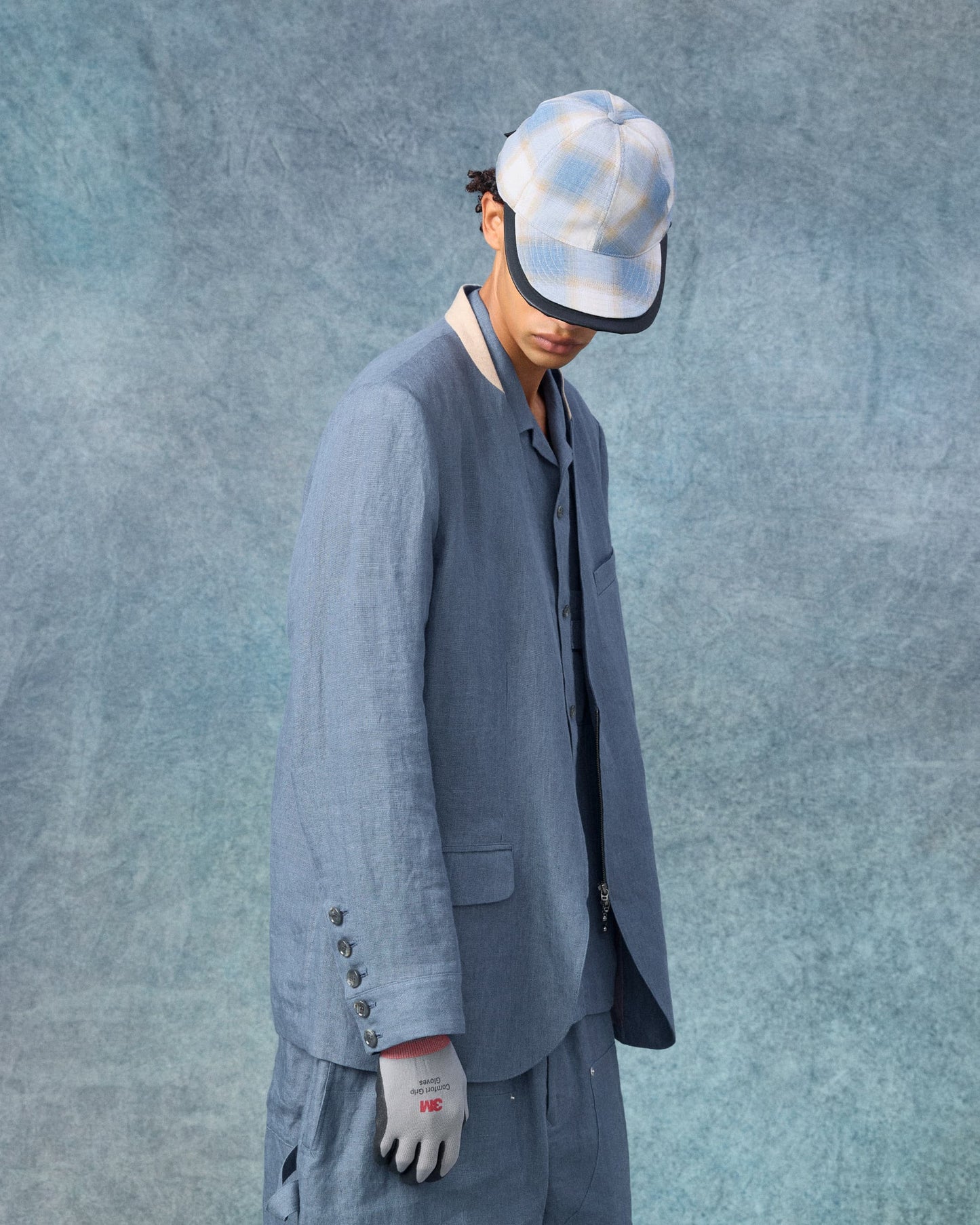 Linen Hemp Zip Skipper Jacket