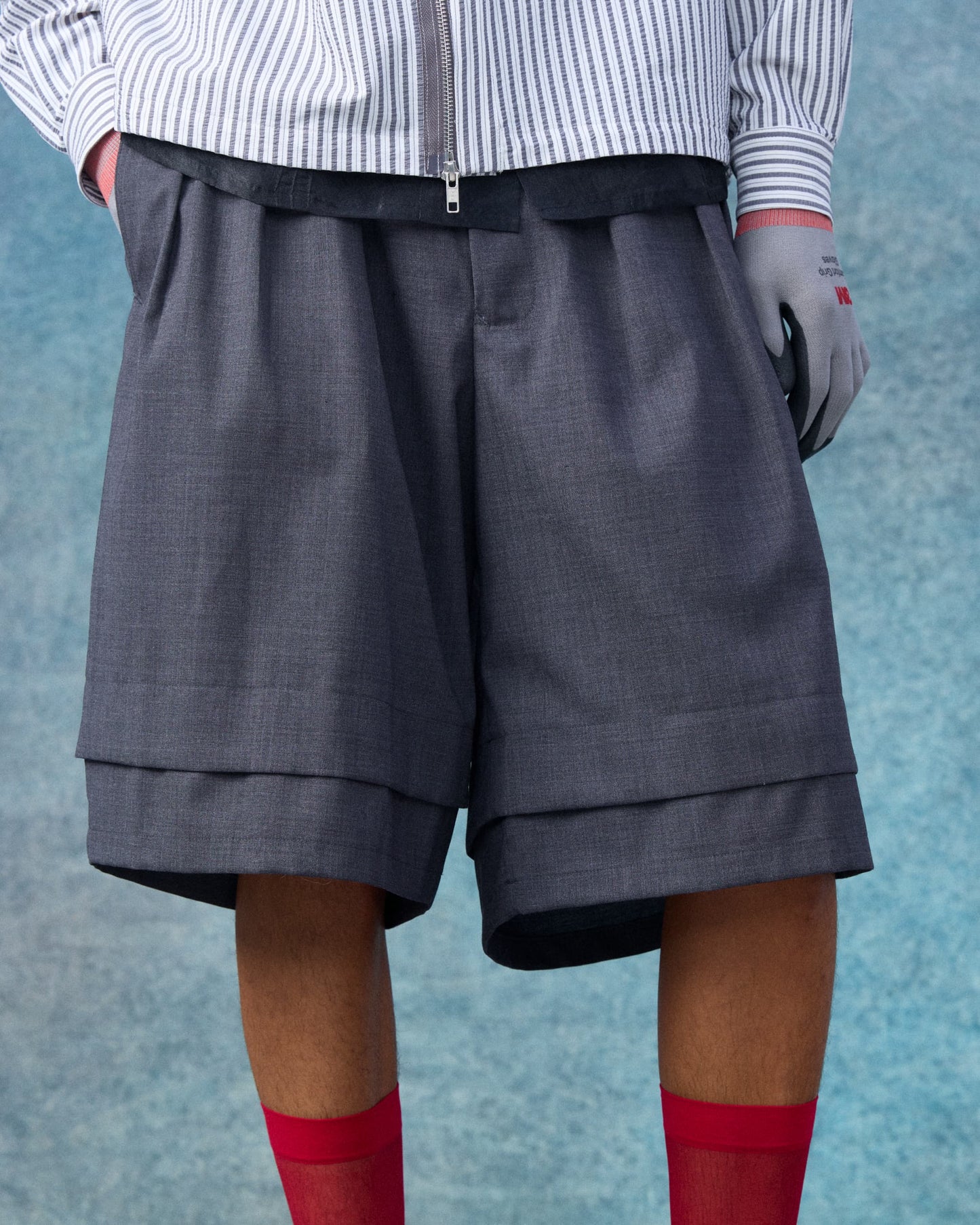 12Tuck Shorts(Wool)
