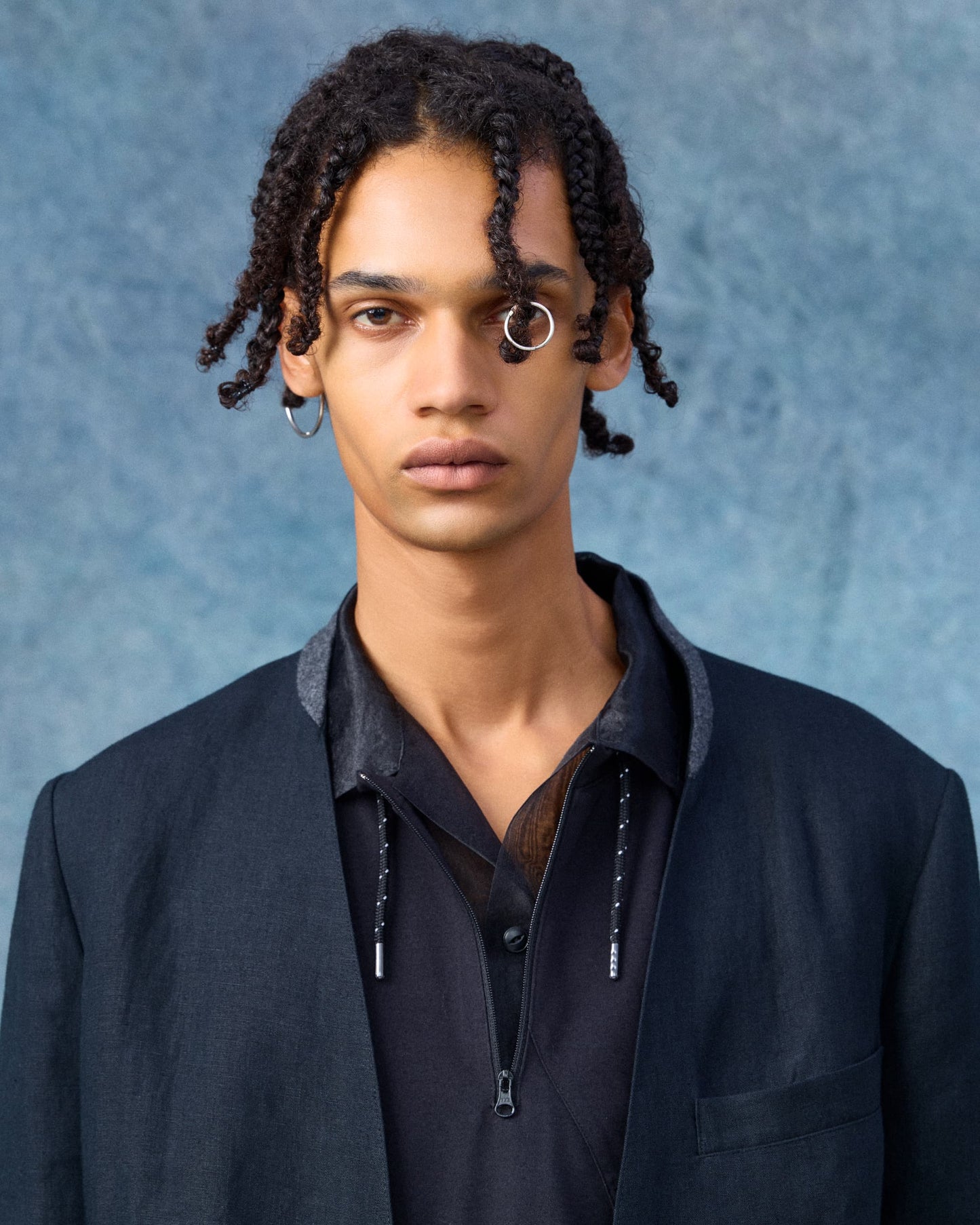 Linen Hemp Zip Skipper Jacket