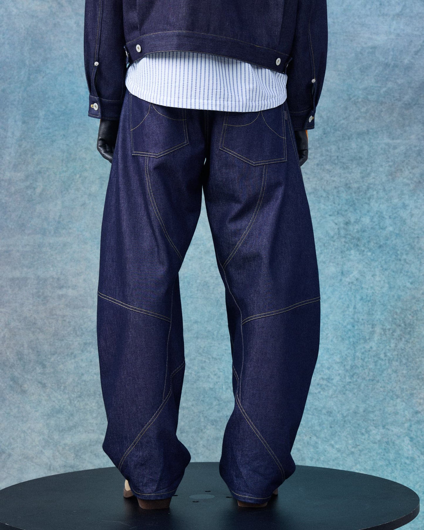 Curve Tuck Pants(Denim)