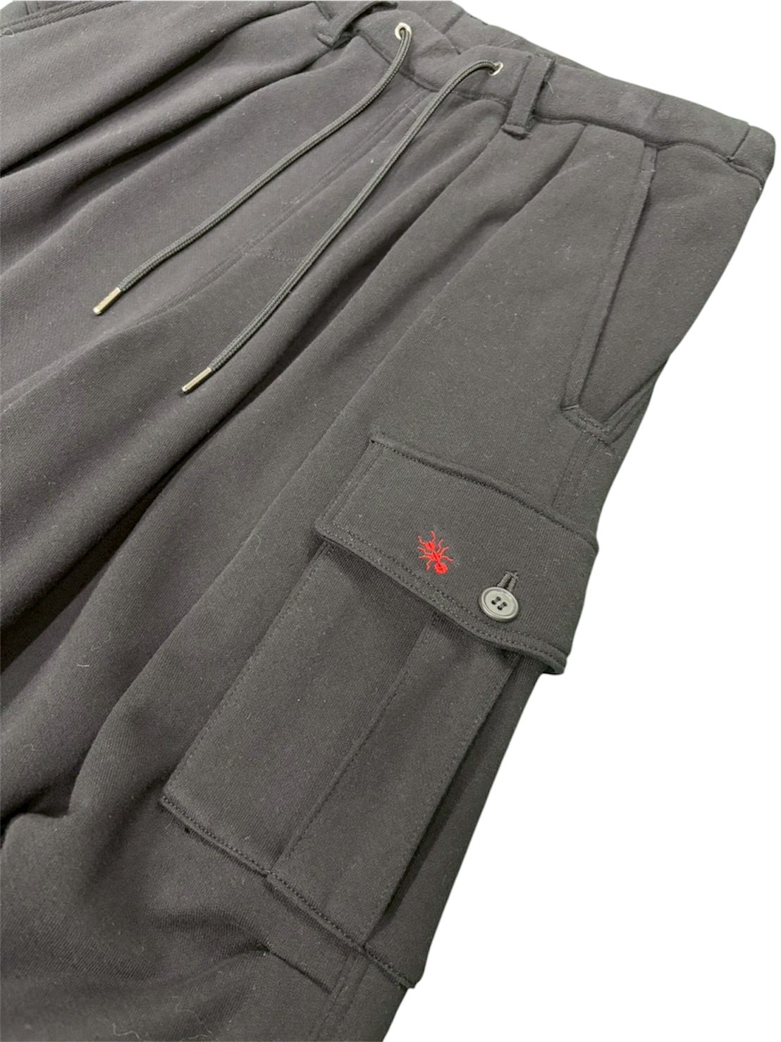 SWEAT CARGO PANTS / BLACK
