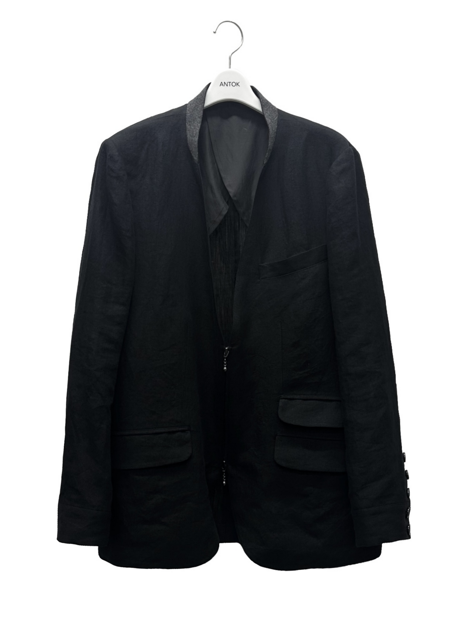 Linen Hemp Zip Skipper Jacket