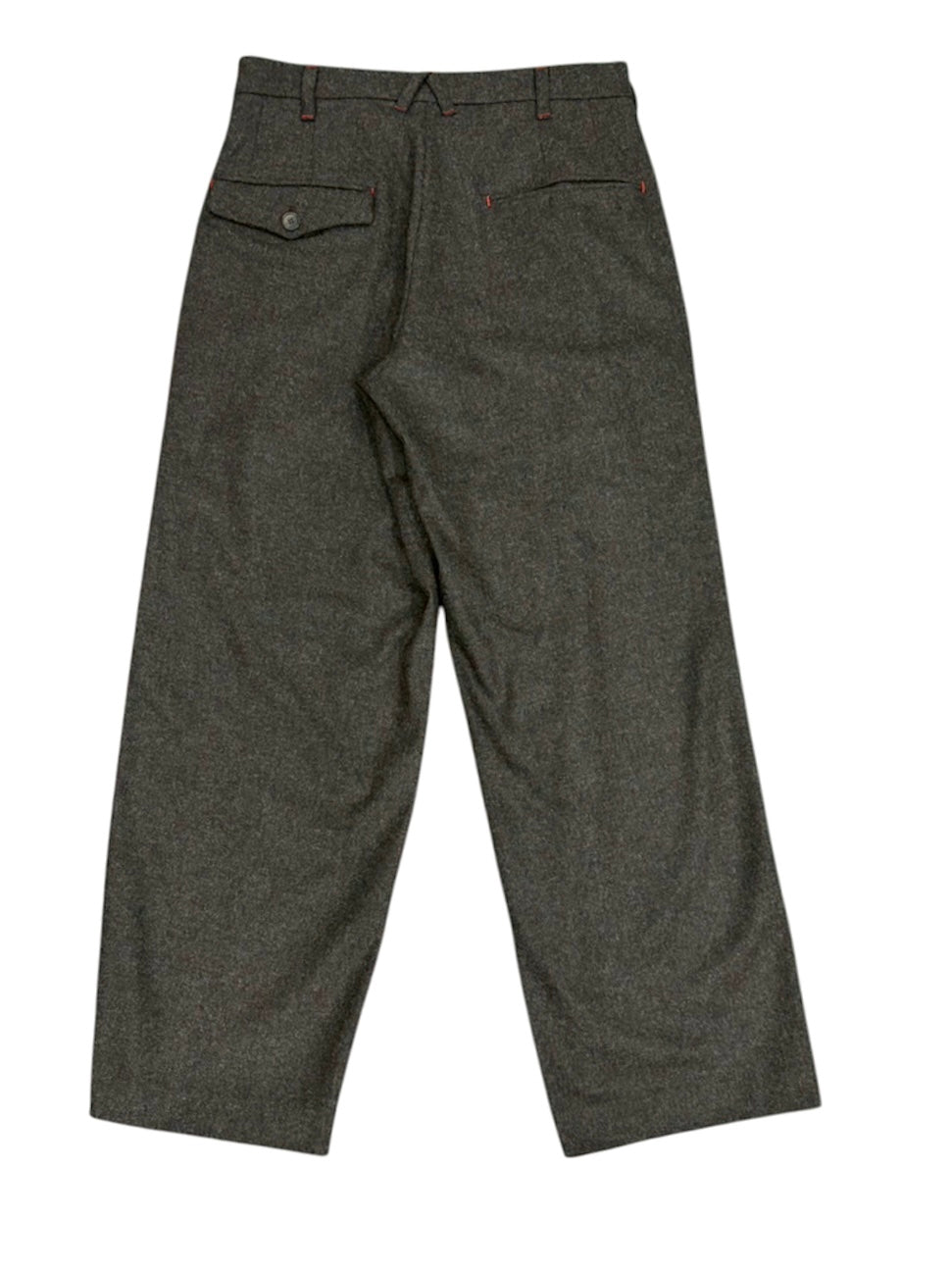 ZIG ZAG STITCH SLACKS / BROWN