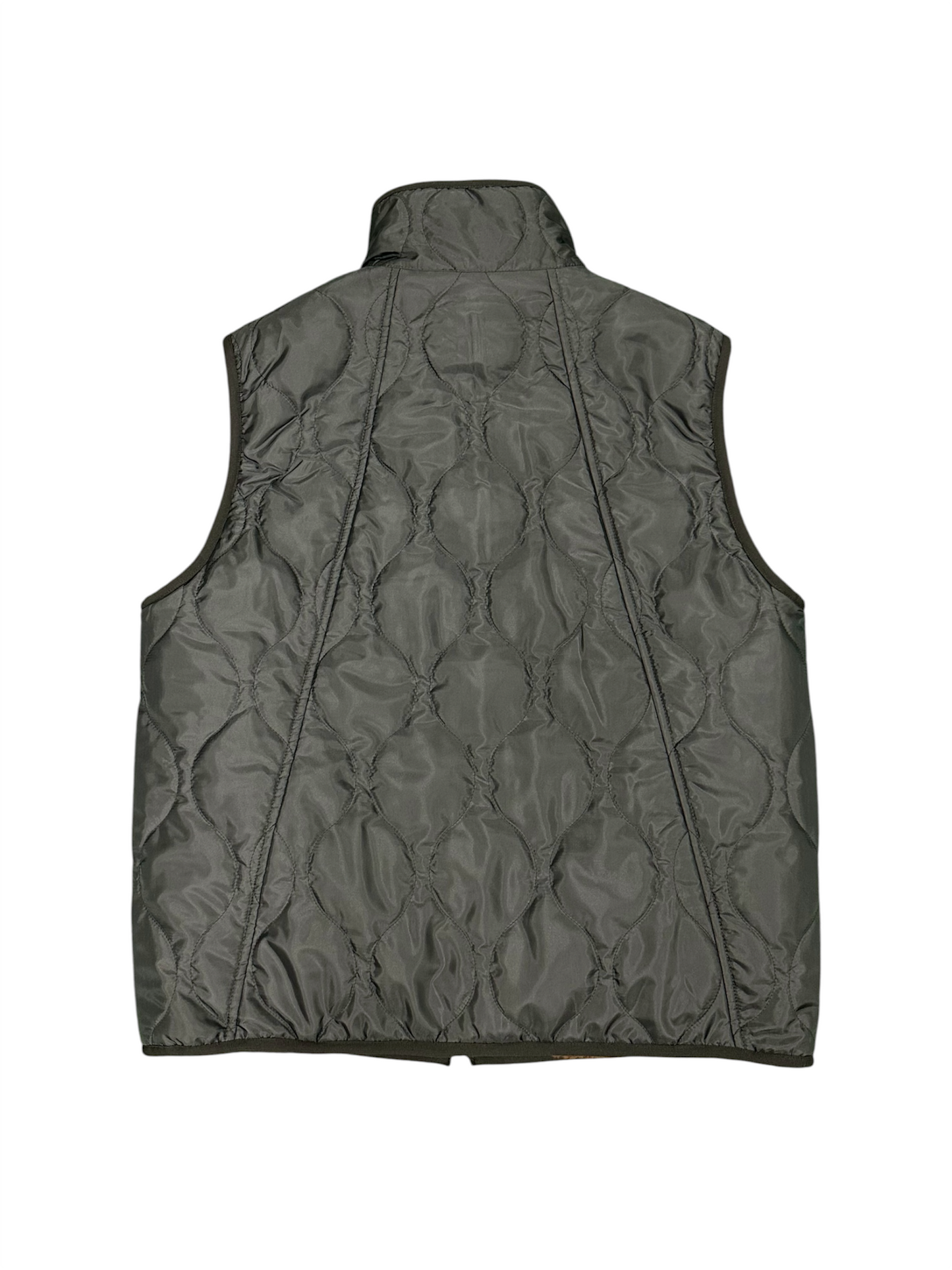 REVERCIBLE QUILTING VEST / BLACK&BROWN