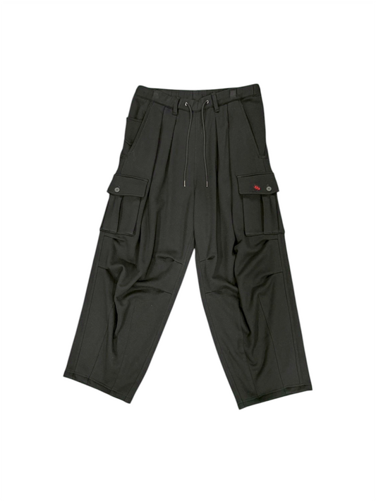 SWEAT CARGO PANTS / BLACK