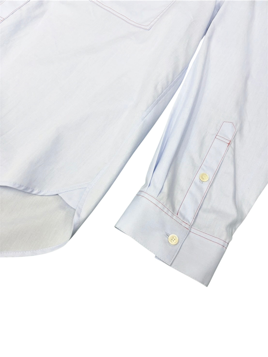 CONTRAST STITCH SHIRTS / SAX