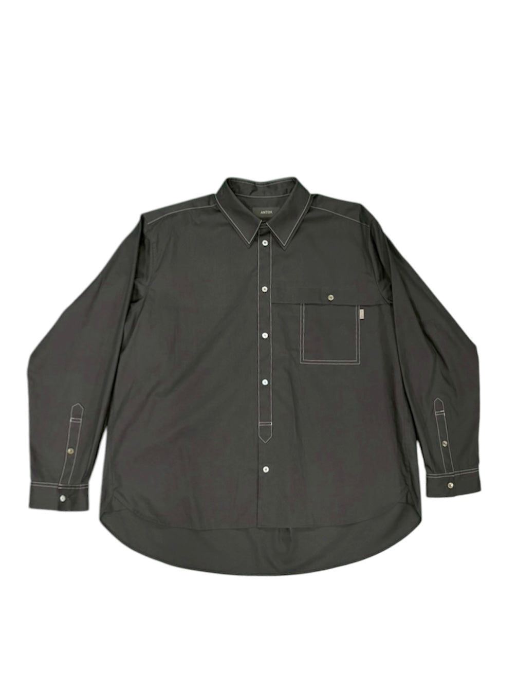 CONTRAST STITCH SHIRTS / BLACK