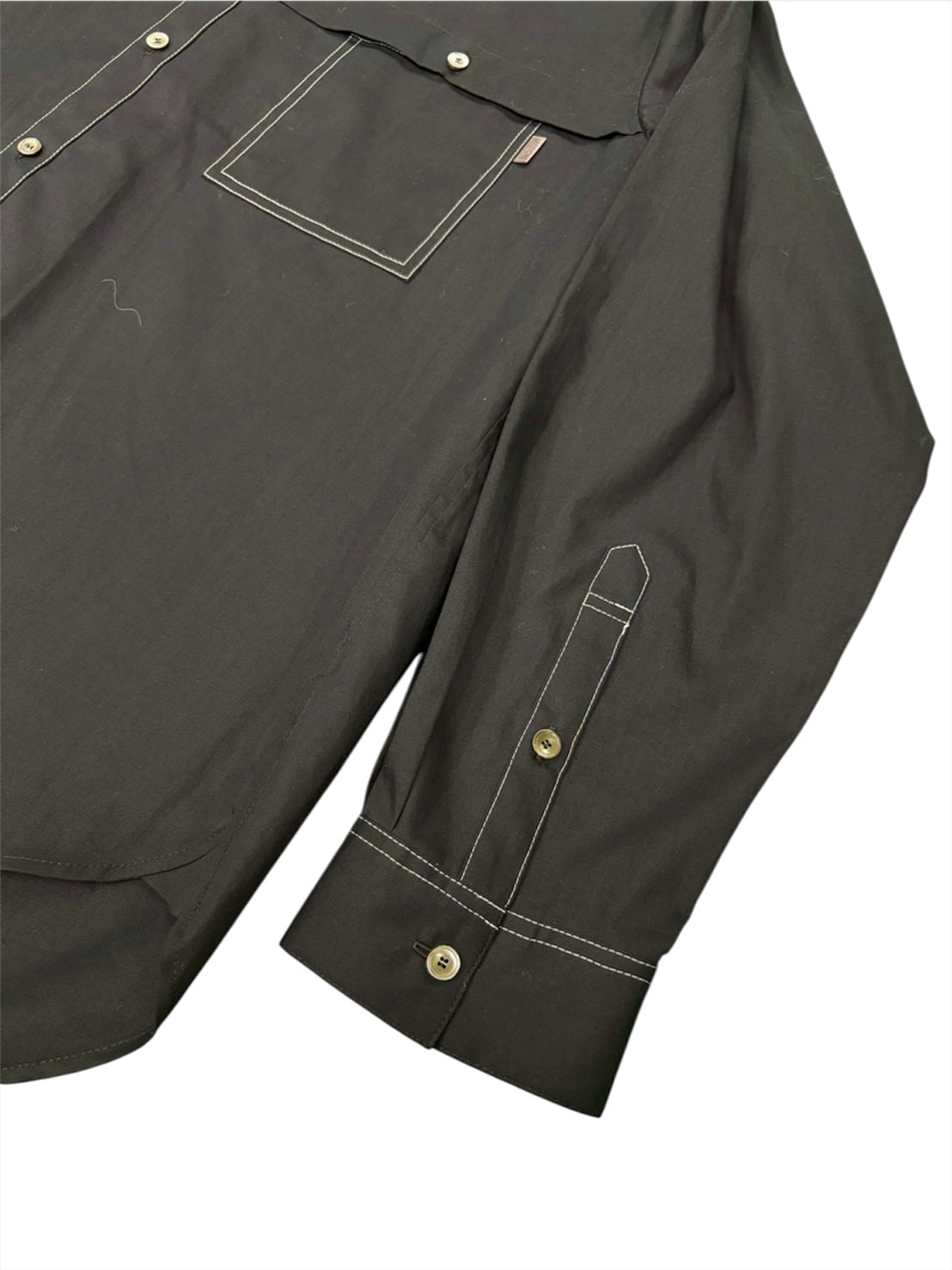 CONTRAST STITCH SHIRTS / BLACK
