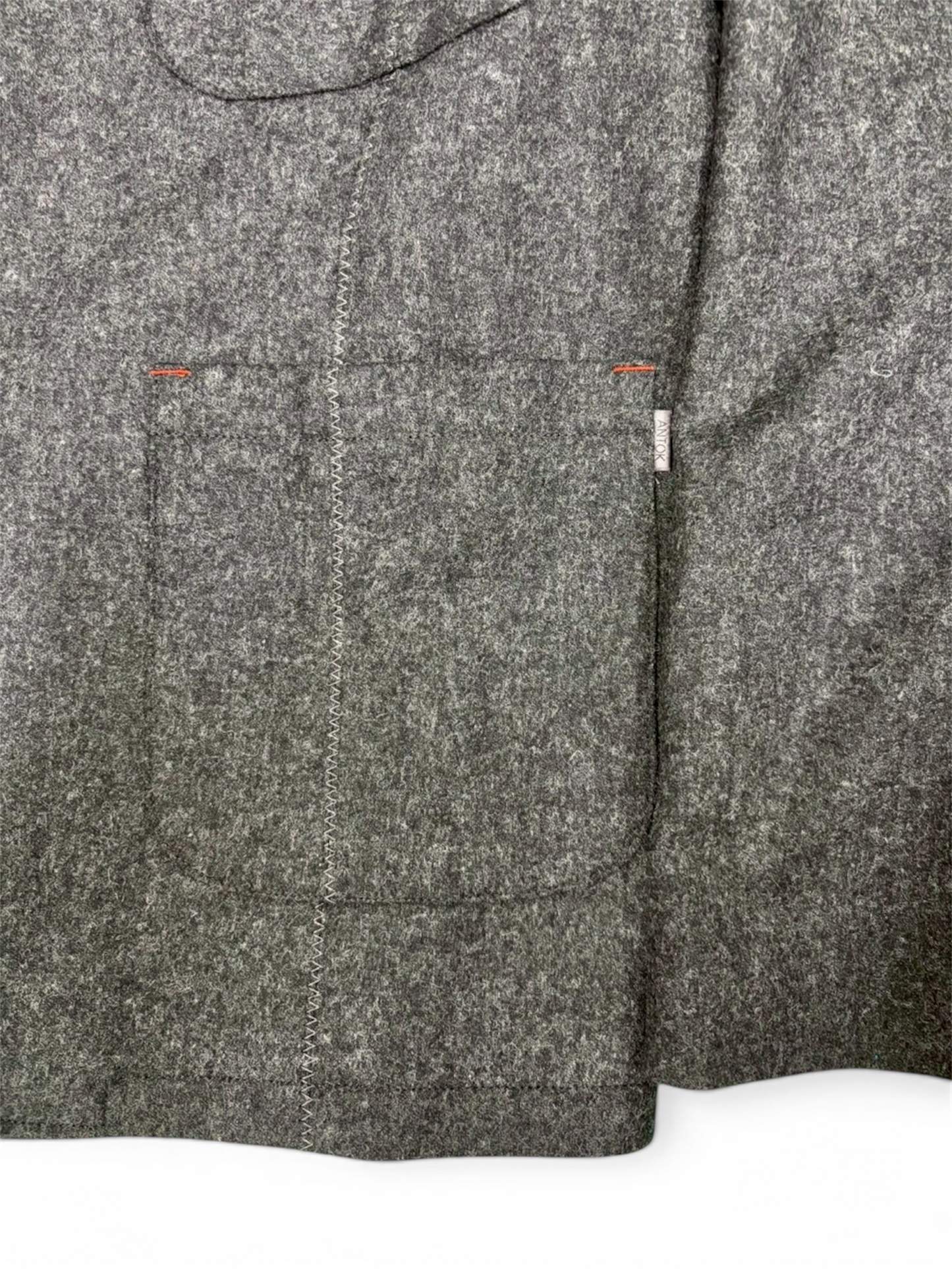 ZIG ZAG STITCH JACKET / CHARCOAL