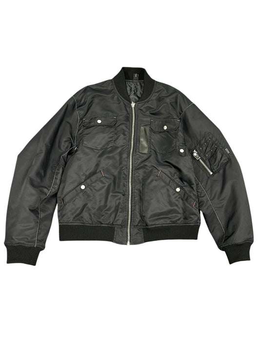 ZIG ZAG STITCH MA-1 / BLACK