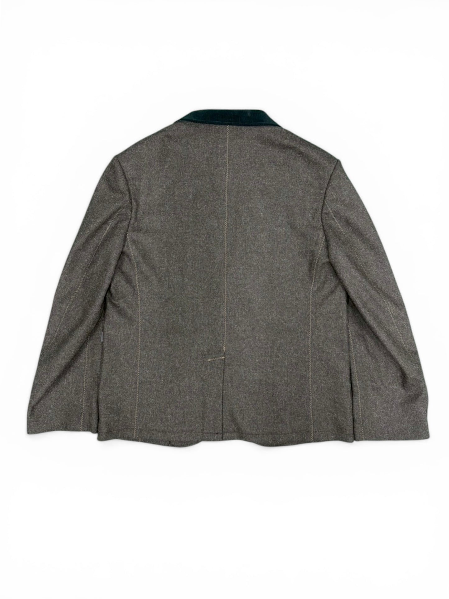 ZIG ZAG STITCH JACKET / BROWN