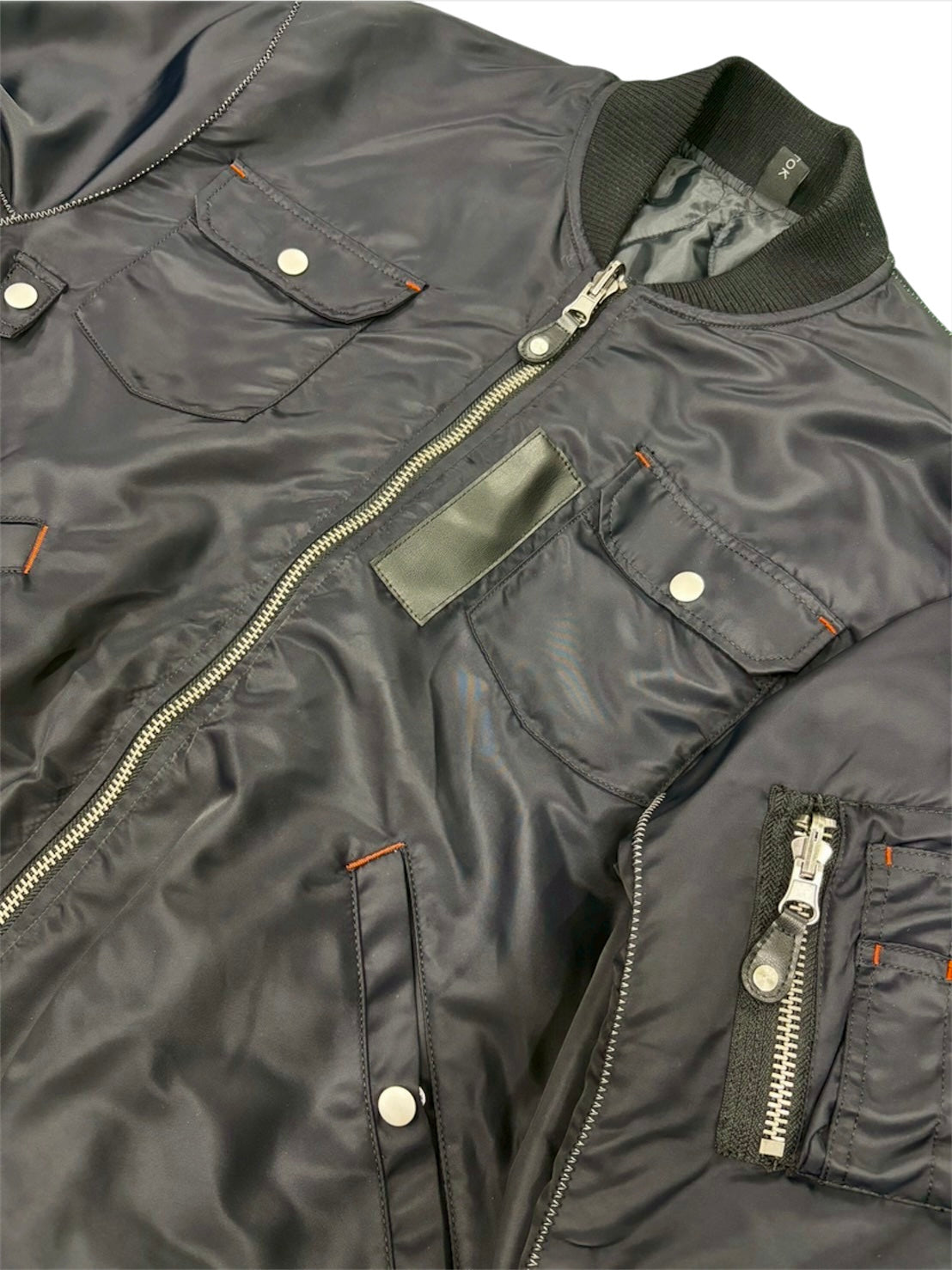 ZIG ZAG STITCH MA-1 / BLACK