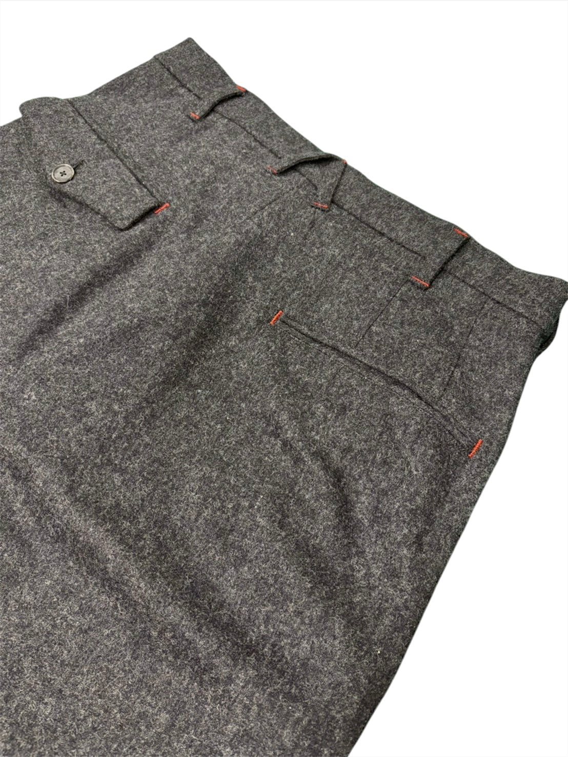 ZIG ZAG STITCH SLACKS / CHARCOAL