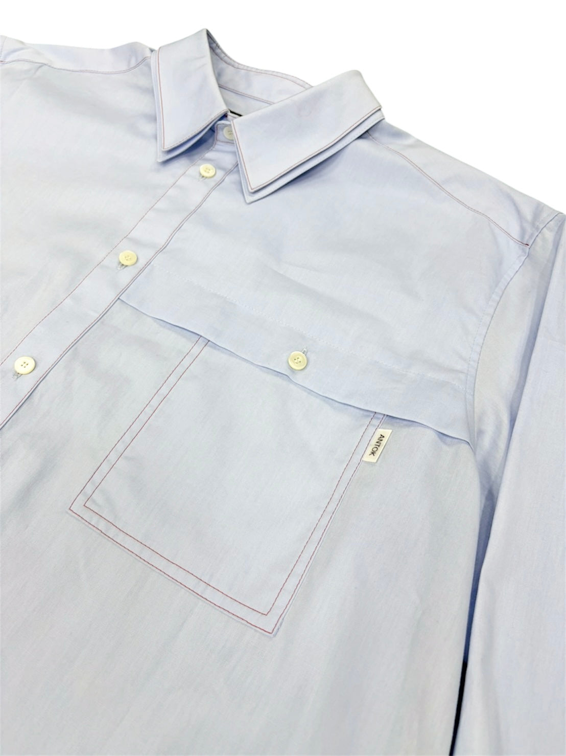 CONTRAST STITCH SHIRTS / SAX