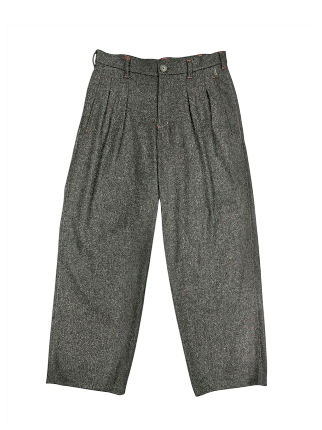 ZIG ZAG STITCH SLACKS / CHARCOAL